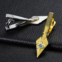 Ouro Prata Revestido Enamel Suave Maçônico Clips de Gravata de Avião Clips Gravado Pin de Gravata