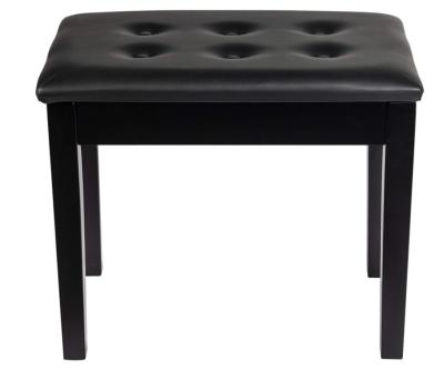 Duet Keyboard Odm Double Piano Bench With Storage Wide Seat Faux Leather Black