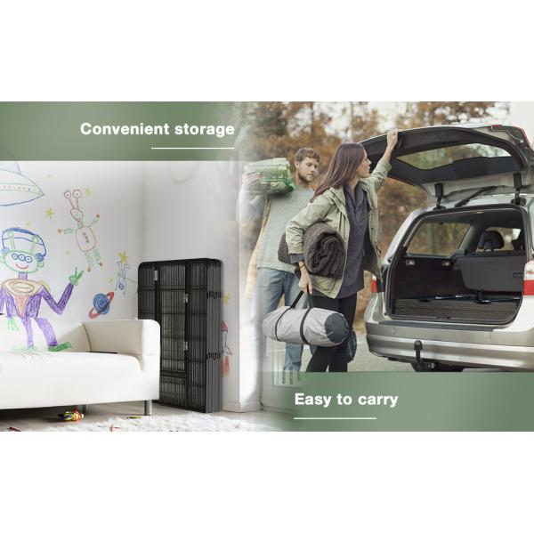 Large Stainless Steel Dog Crate XL 43 inch Indoor Kennel Cages and Playpen for Training Large Dog Outdoor