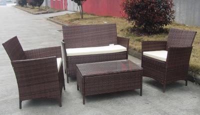 Commercial Discount Rattan Furniture Set , 4PCS KD Rattan Garden Sofa Sets