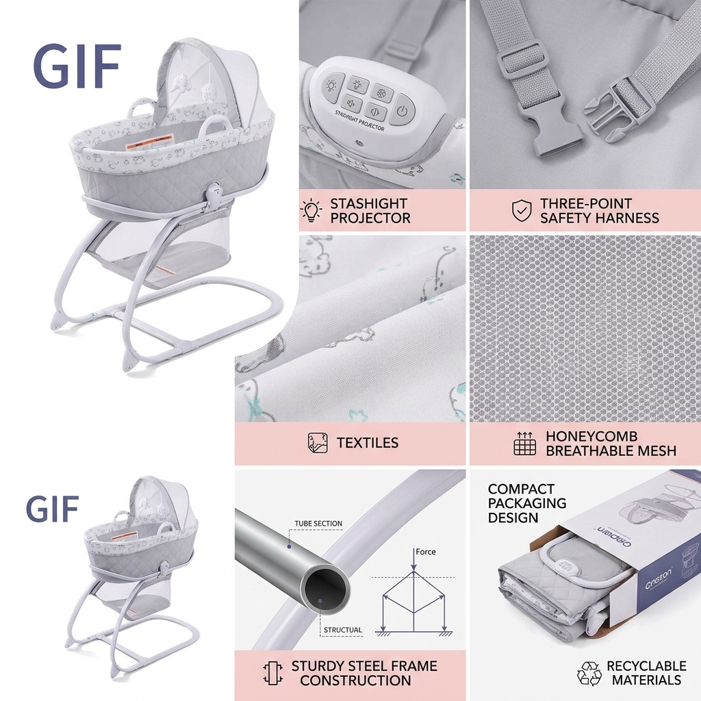 Private Label Electric Swing Bed Supplier with Multi Language Branding Manuals