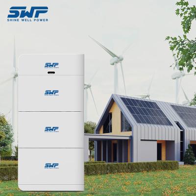 Sistema de armazenamento de bateria solar empilhável de alta tensão de 50Ah