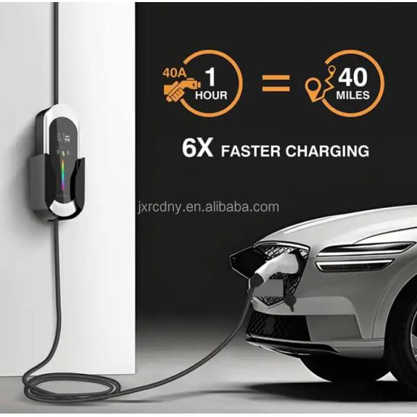 RDC Portable Solar Car EV Charger for Public 16A 250V With Single Charging Cable