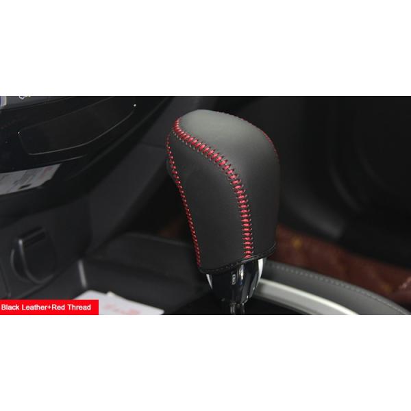 Black Leather Gear Shift Knob Cover for Nissan Teana 2013 Automatic