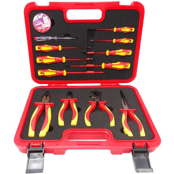 Hobo VDE Tool Set Insulated Voltage Tester Sticker Tape Electrical Screwdriver 12 PCS Pack