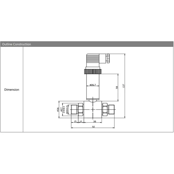 BP93420DII Differential Pressure Transmitter 4-20mA Output for Industrial Applications Differential Pressure Sensor