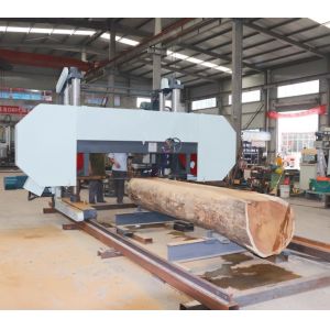 Тяжелая 100-дюймовая горизонтальная лентовая пила Большая жесткая деревянная лентовая пила