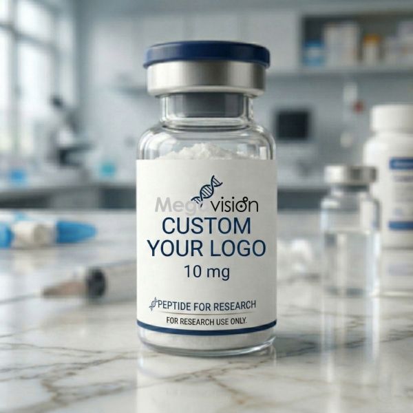 Custom 2ml 5ml 10ml Glass Vial Waterproof Vinyl Adhesive Packaging Sticker Label for Cosmetic Peptide Weight Loss Powder