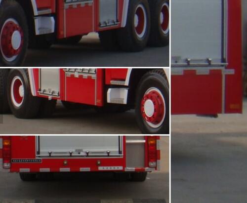 Sinotruk Fire Fighting Vehicles 4600mm wheelbase Red Flame On Road 6X4 / 4X2