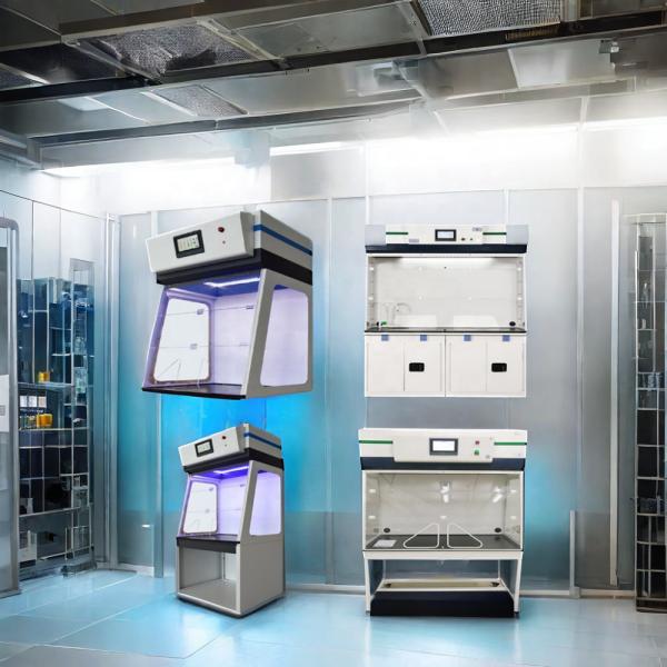 Chemistry Laboratory Vertical Laminar Flow Cabinet with LCD Screen Control Panel