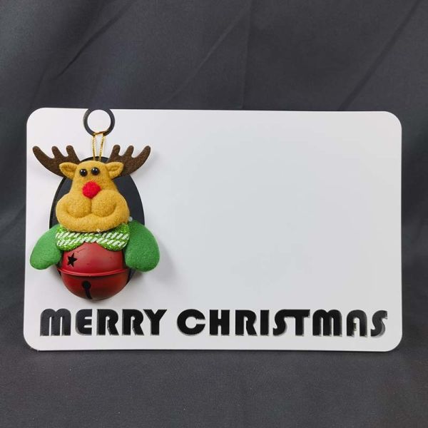 Sublimation MDF Christmas Photo Frame With Doll Personalized Christmas Picture Frames