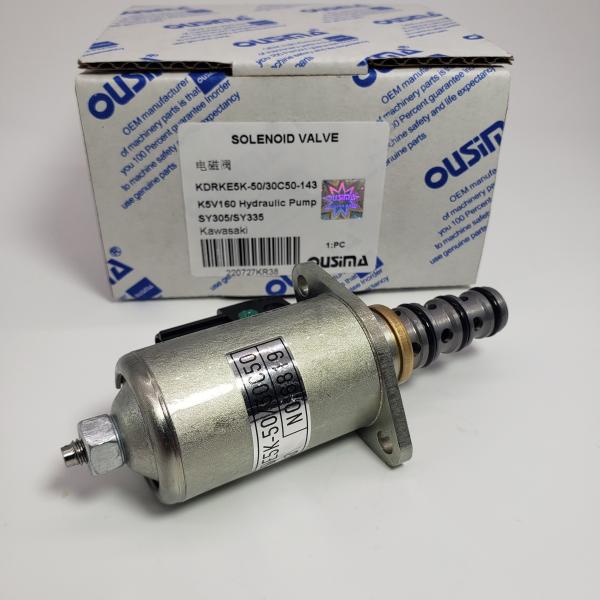 Клапан соленоида KDRKE5K-50/30C50-143 для гидронасоса K5V160 КАВАСАКИ SANY SY305 SY335