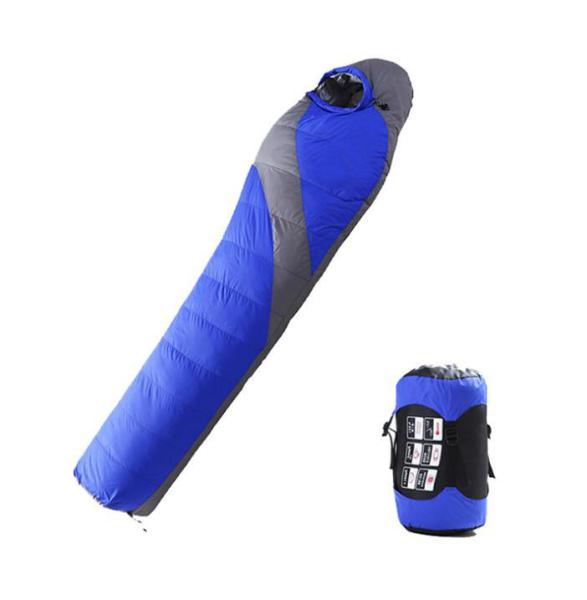 Adults 3 Season Backpacking Sleeping Bag , Duck Down Filling Nylon Sleeping Bag