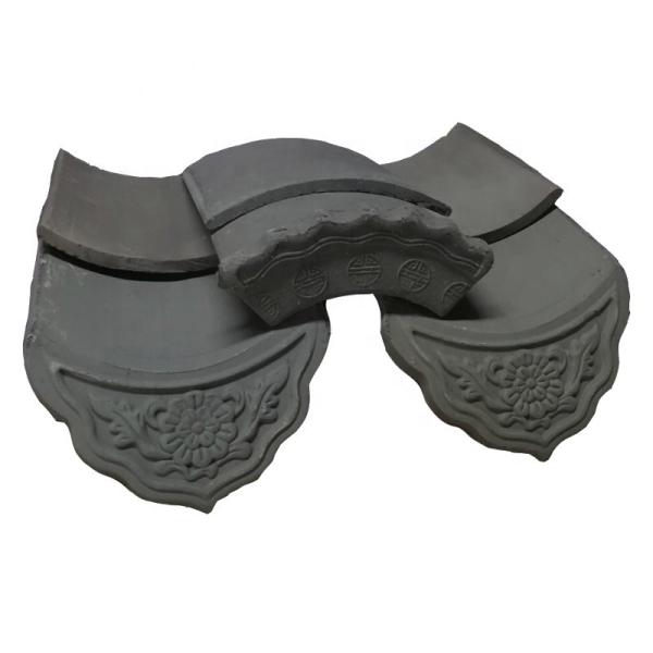 Traditional Chinese Temple Roof Tiles Grey Clay Durable Roofing Material Enhance Building Aesthetics