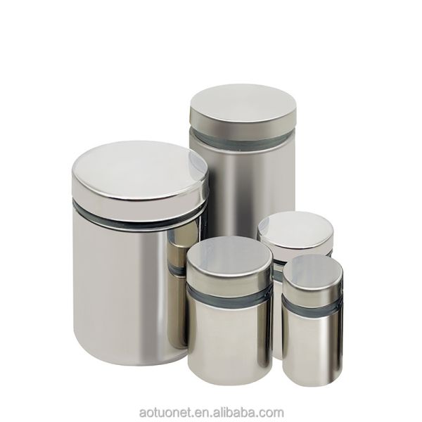 Metal Advertising Display Sign Standoff Stainless Steel Glass Holder High Strength