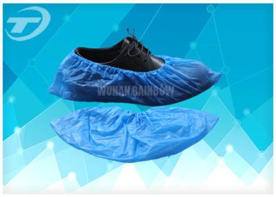 Chlorinated Polyethylene Fabric Disposable Shoe Covers Blue Color