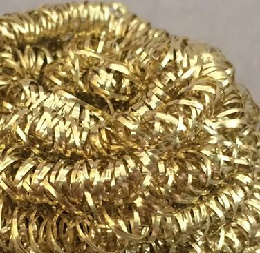 Strong Decontamination Copper Scrub Pad , Antibacterial Brass Copper Wool Pad