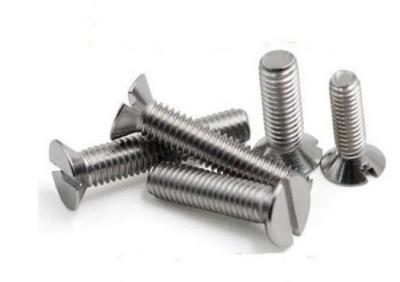 Stainless Steel Slotted Countersunk Flat Head Bolt M6 M10 With Fully Threaded