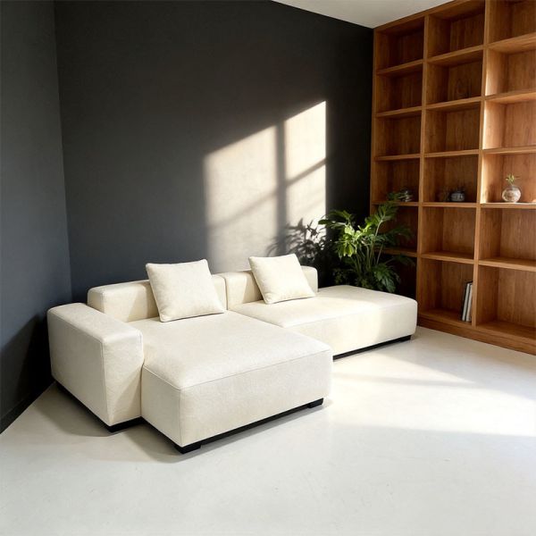 Modern Living Room Fabric Wooden Frame Comfortable Sofa for Lobby