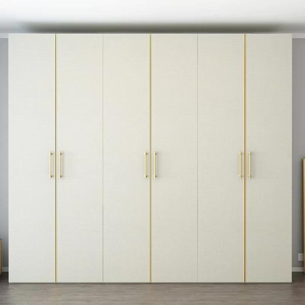 4 White Doors High Glossy Door Wardrobe Closet In Bedroom Storage Cabinets
