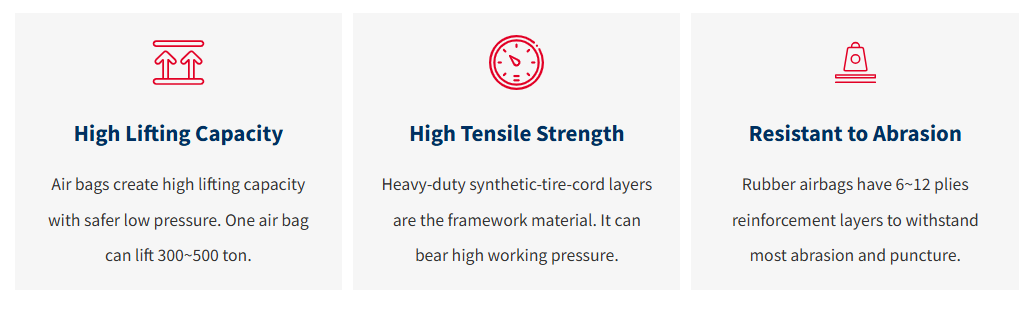 OEM Boat Launching Airbag , Synthectic Rubber Inflatable Air Bags For Boats