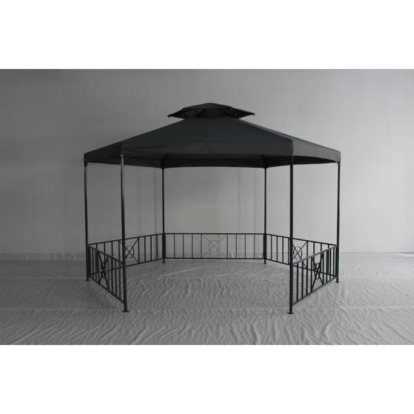Outdoor Waterproof Garden Canopy Pergola with Customized Colors Hexagonal Double Roof