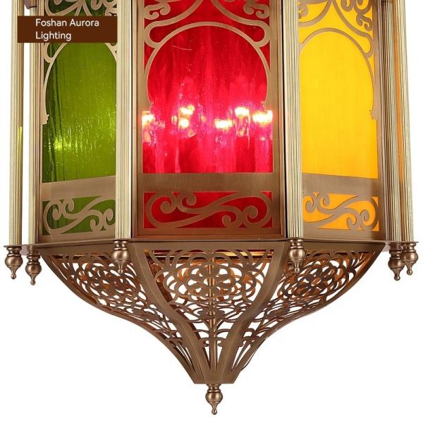 3500K LED Brass Chandelier for Hotel and Home Handmade Vintage Style Lighting