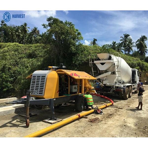 Remorque de pompe concrète de Max Conveying Distance 150m HBT6013K 40M3/H