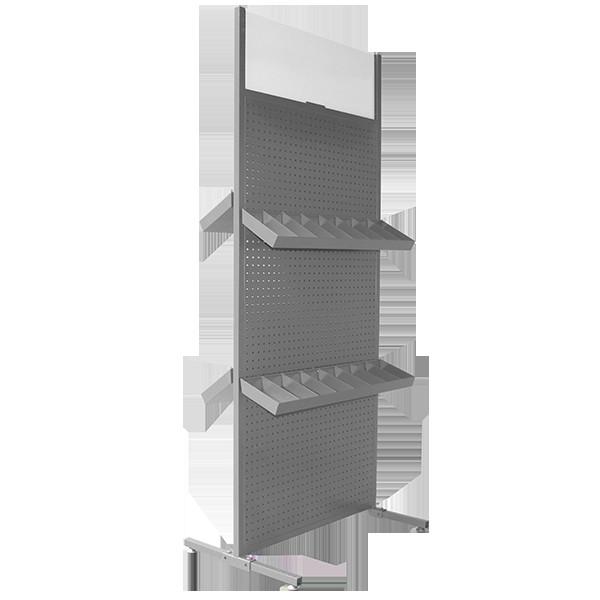 Heavy Duty Width 485mm Depth 485mm Pegboard Display Rack Double Face