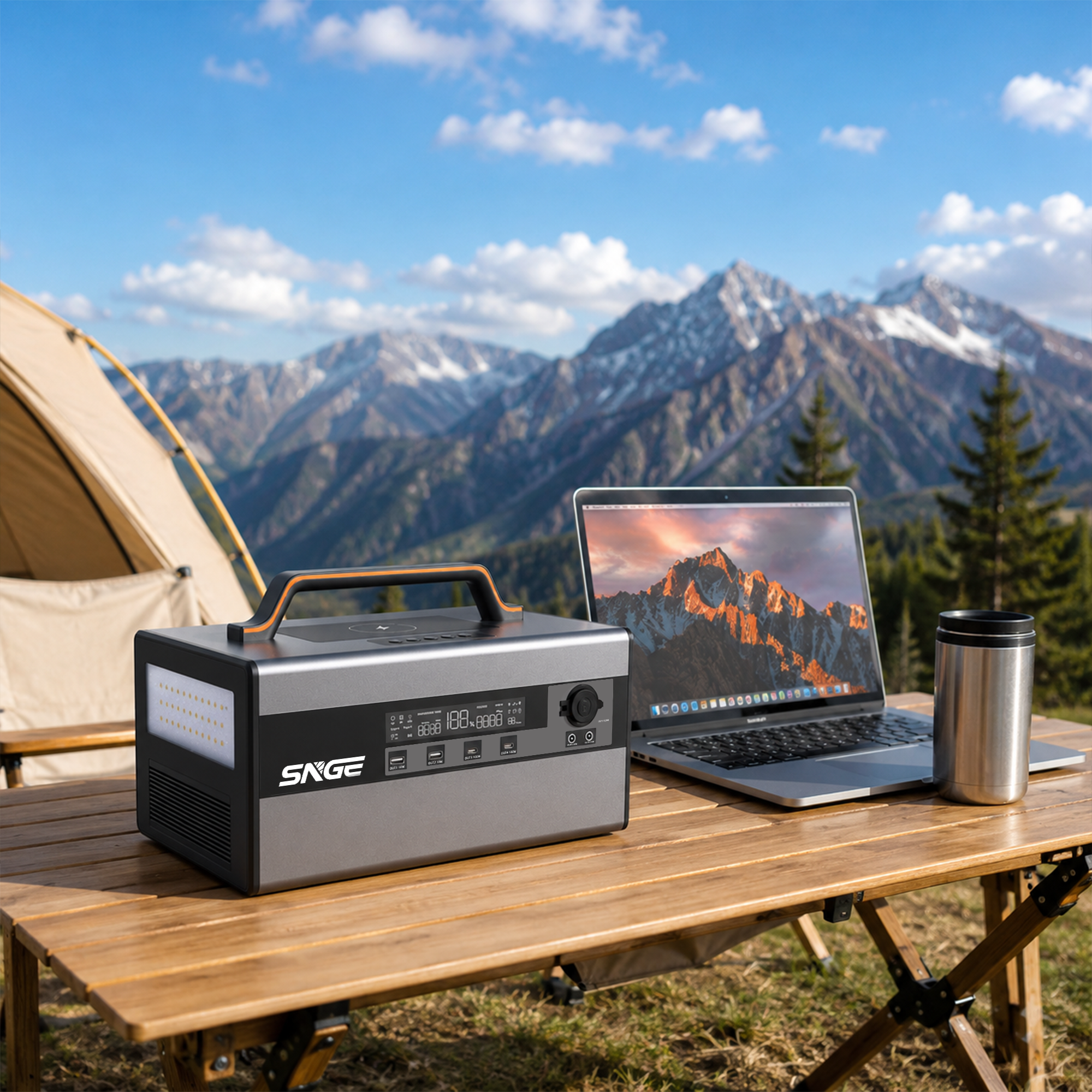 Portable Power Supply, High-power Outdoor Emergency Energy Storage Power Supply, Household Backup Power Supply Device