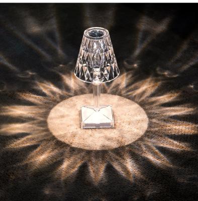 RGB Touch Control Crystal Desk Light Acrylic Rechargeable Table Lamp Living Room