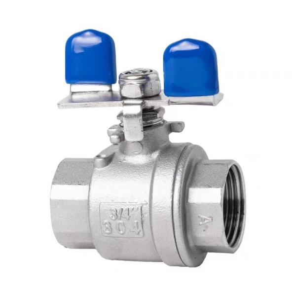 Nominal Pressure 1000 Wog 2PC Ball Valve with Female Thread and Butterfly Handle