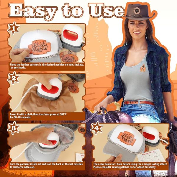 Leatherette Hat Patches With Adhesive, Blank Rectangle Faux Leather Patches For Custom Hats Clothes Bags DIY Crafts Fabric Repair Sew Laser Supplies