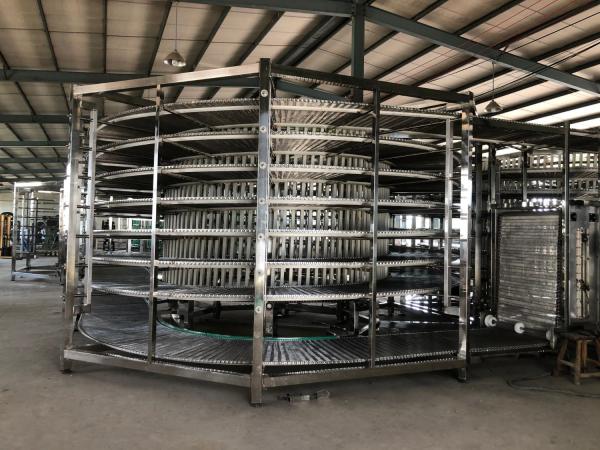                  Large Commercial Bakery Bread Spiral Cooling Conveyor Machine Manufacturer             