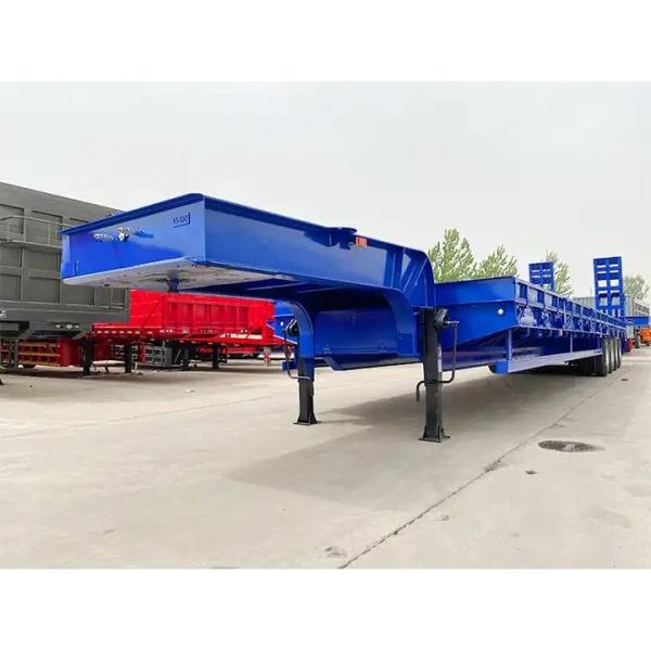4 Axle Lowbed Semi Trailer Truck 120ton Super-Wide Gooseneck Trailer
