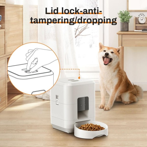 2L Automatic Pet Feeder Smart Dog  Cat Bowls Wifi Remote Lid Lock Anti Dropping Portable Cat Feeder