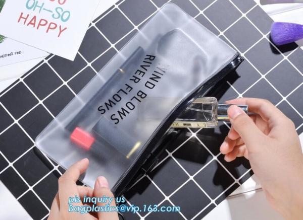 Clear vinyl slider garment bag with zip lock, Vinyl Transparent PVC Slider Zip lock Bag, Plastic Document Bag