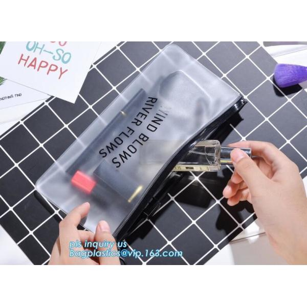 pvc slider bag vinyl Zip lockk bag, vinyl slider Zip lockk waterproof beach bags with zipper, zipper bag vinyl toiletry zipp