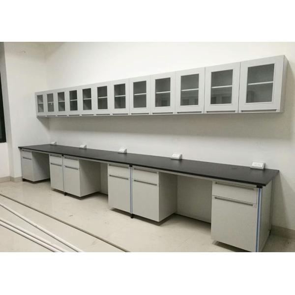 Grey White Lab Workbench Suppliers All Steel Frame For High School / Hospital