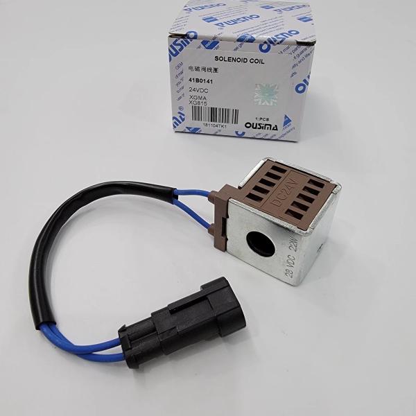 bobina 24VDC da válvula de solenoide 41B0141 para a máquina escavadora XG815 de XGMA