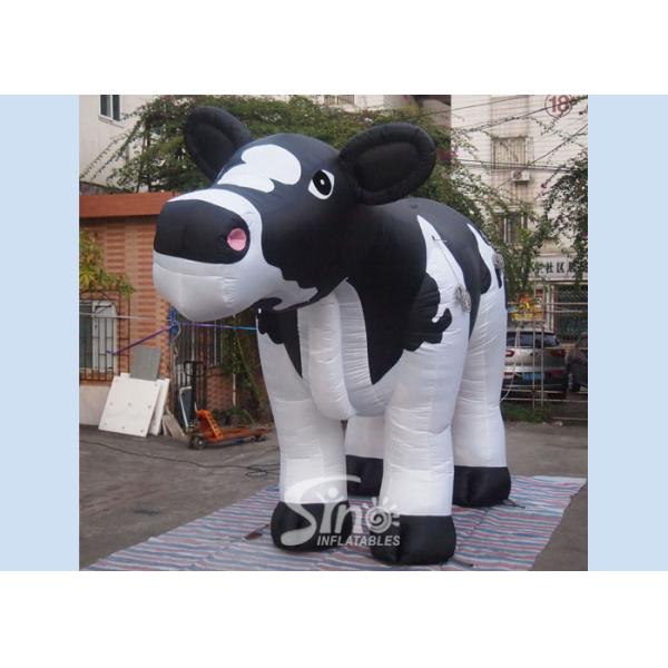 Huge Inflatable Milk Cow Model PVC Coated Nylon Durable For Advertising
