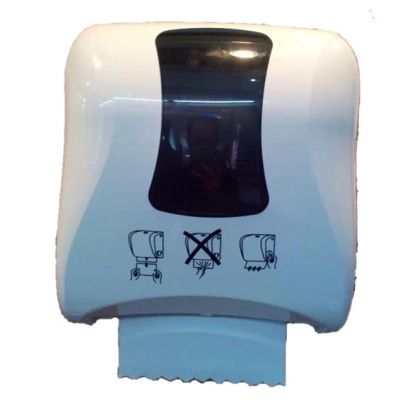 Mechanical Auto Cut Roll Paper Towel Dispenser for 18cm wide roll, white color,