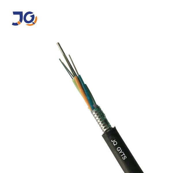 6 8 12 24 48 Faixa de aço PSP Blindado GYTS GYTS53 Cabo de fibra óptica para exterior