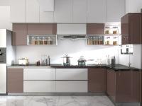 L forma a los armarios de cocina modulares de los 5M High Glossy Finish con el gabinete de la encimera y de pared