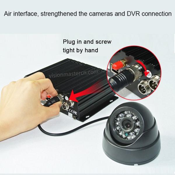 4ch Digital Vehicle Mobile DVR With GPS SD Card Storage Anti Vibration