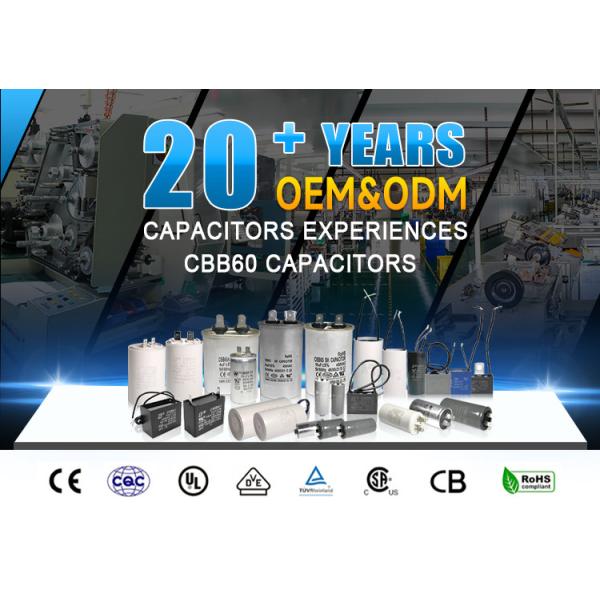 CBB61 450V 1.5UF Фильмовый вентилятор конденсатор Ac Моторный стартовый конденсатор 25 / 70 / 21 Передняя ложка