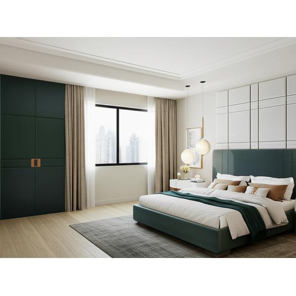 Modern Light Luxury Shaker Wardrobe Doors With Aluminum Edge 22mm Thick ENF Certified
