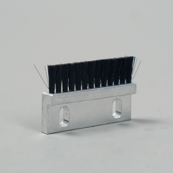 Customized Size 200*35*10mm Aluminum Alloy Brass Wire Brush, Track Cleaning Conductive Brush
