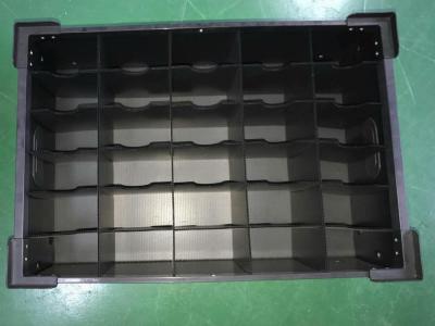 Black Plastic Dividers Box Snap Lock Partitioned Storage Box Waterproof