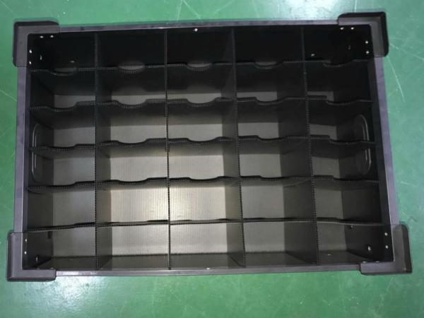 Black Plastic Dividers Box Snap Lock Partitioned Storage Box Waterproof